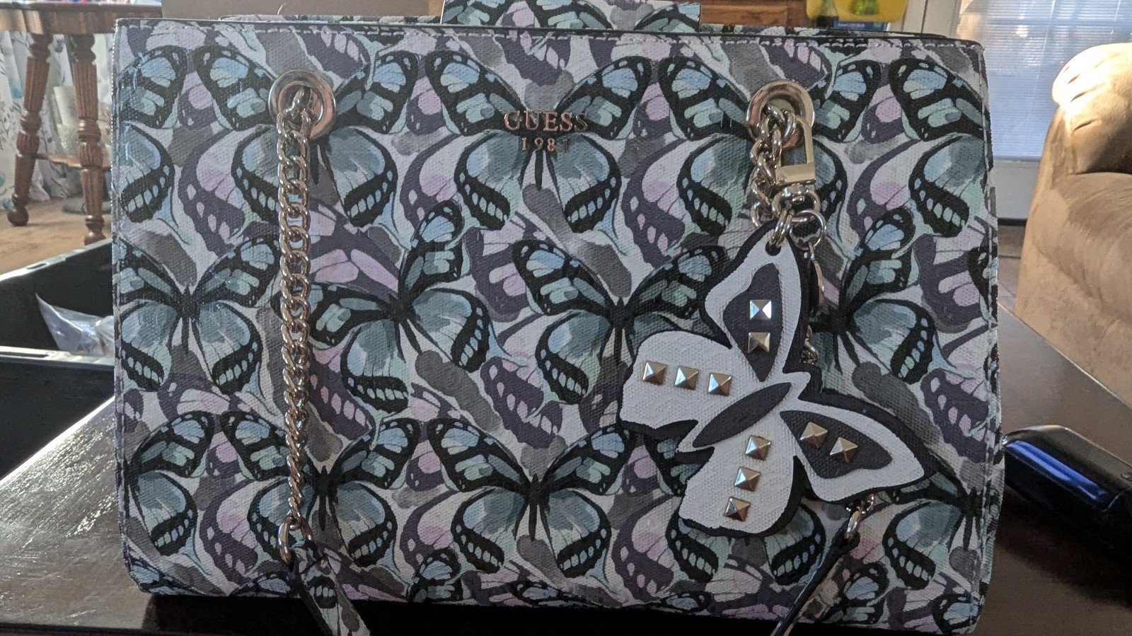 Guess butterfly bag sale