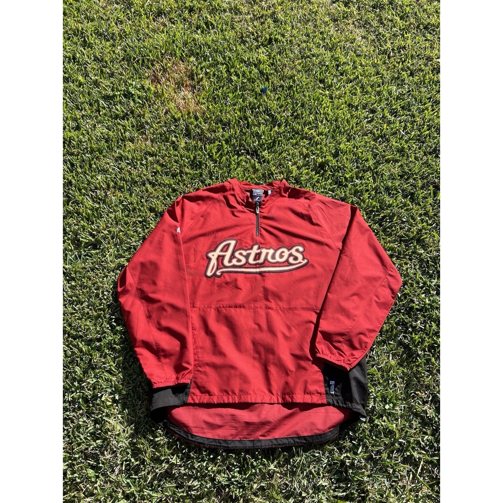 Houston Astros Authentic Collection Majestic 1/4 Zip Pullover Jacket Size XL