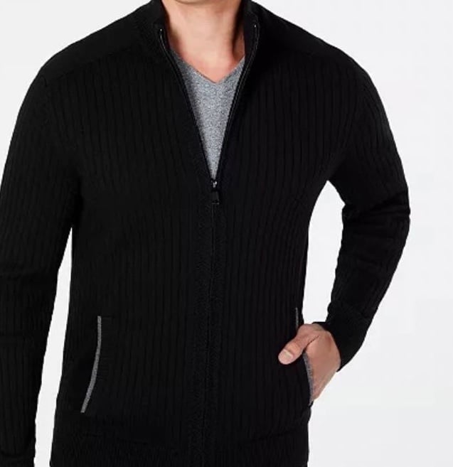 Men Navy Blue Cardigan XL