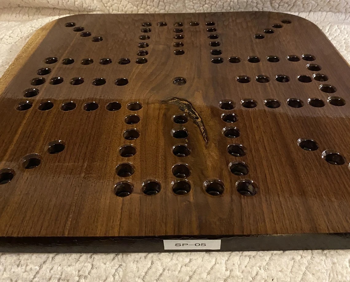 BLACK WALNUT Aggravation Game Board Four Player (BWC-4) **Collector's Item**
