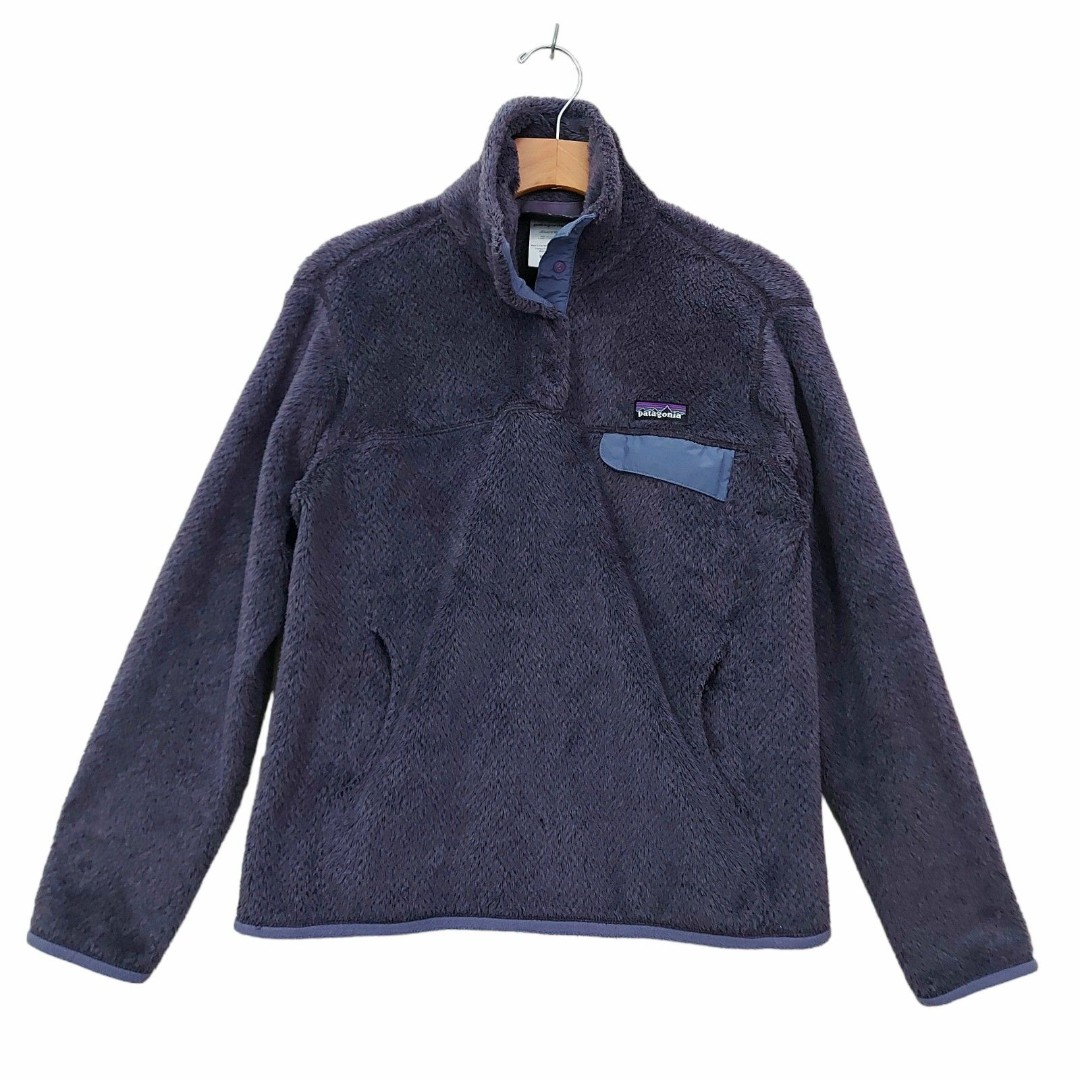 Patagonia Fleece Re-Tool Snap-T Pullover Womens Medium Purple Cozy Comfy