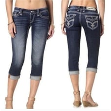 Rock Revival Sora Easy Capri Size 28
