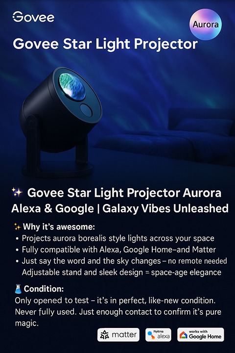Govee Star Light Projector Aurora | Alexa & Google | Galaxy Vibes Unleashed