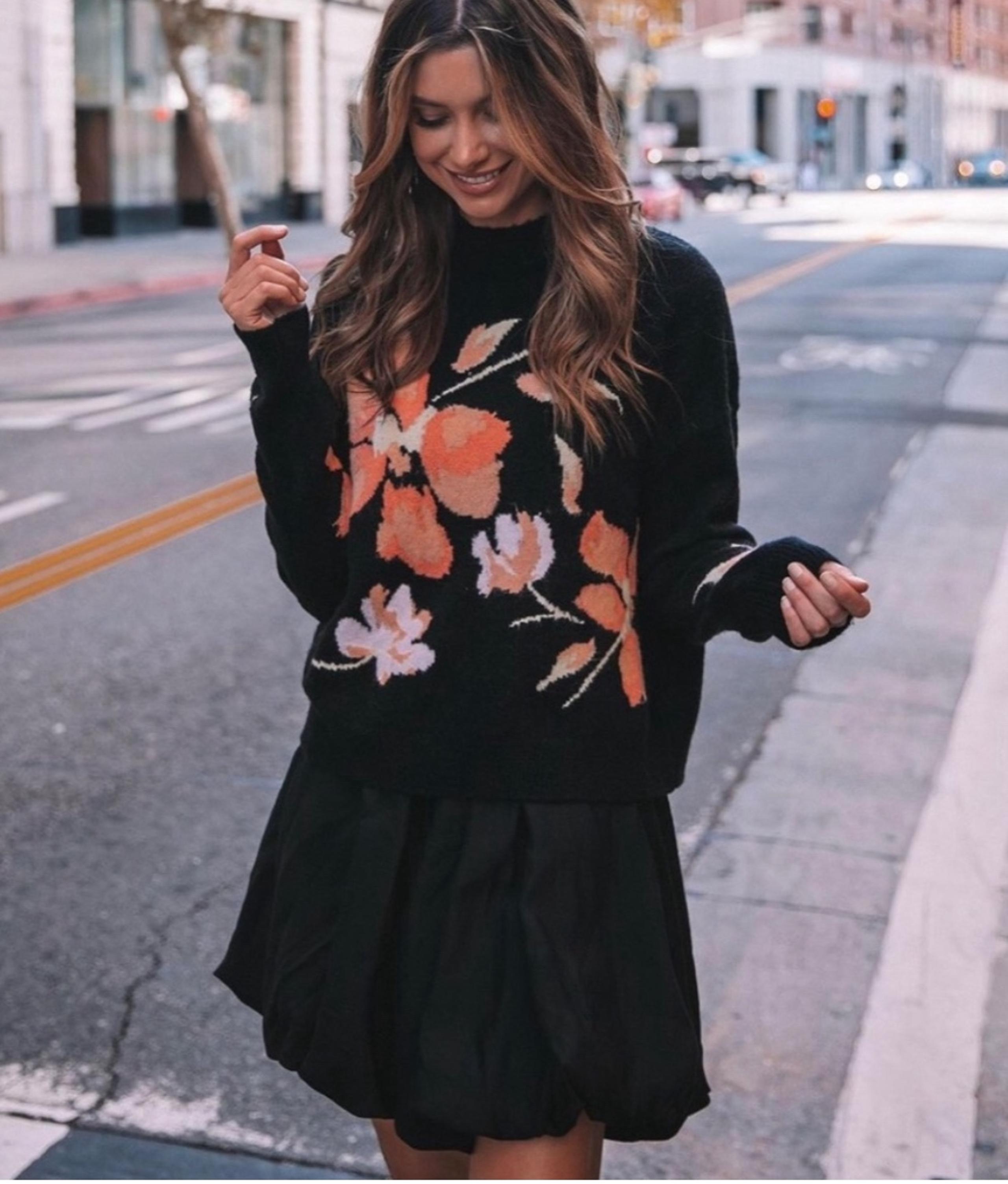 Mink Pink Floral Print Sweater
