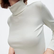 ZARA RIBBED TURTLENECK SWEATER TOP