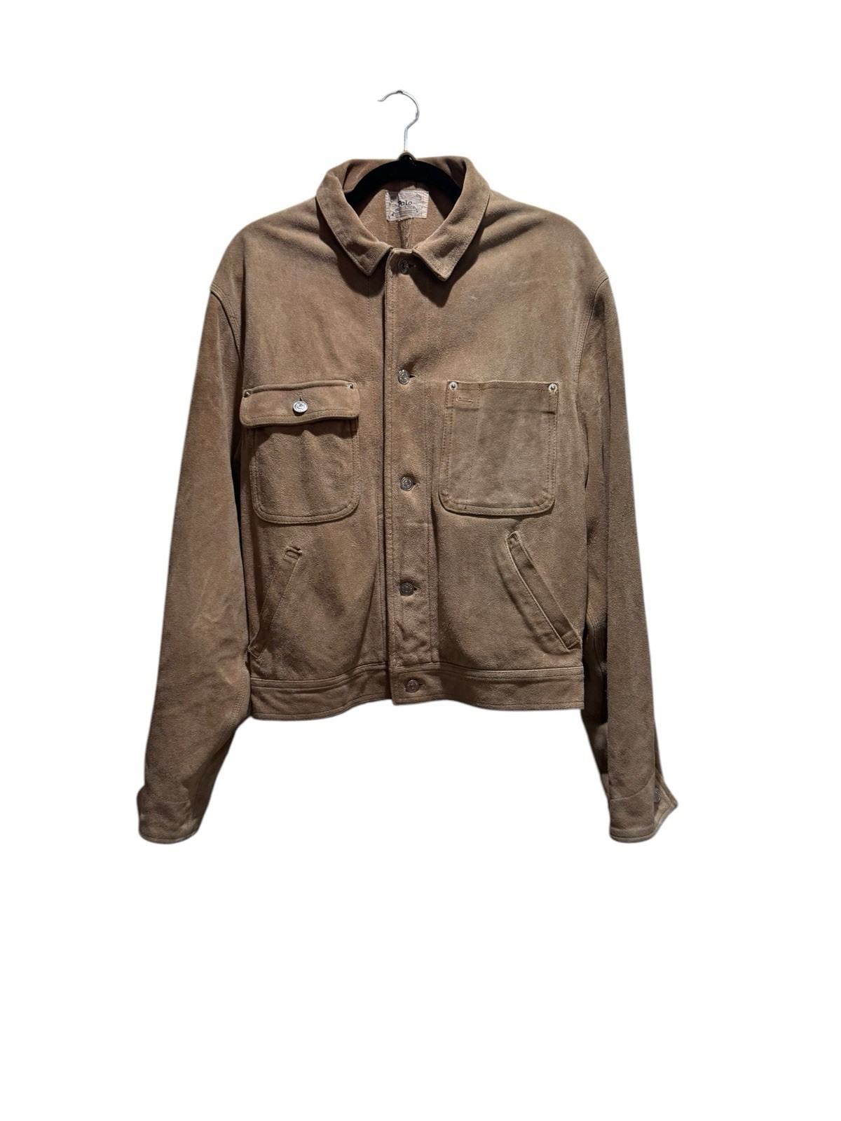 Polo Ralph Lauren RARE 80s Dungarees Western Roughout Suede Jacket RRL -LARGE