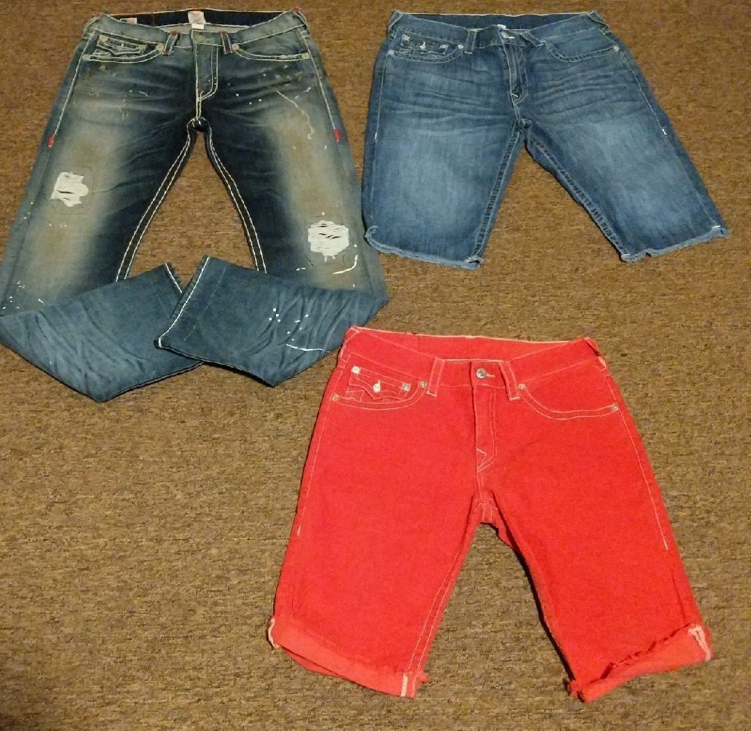 True religion shorts & jeans (lot)Sz 34