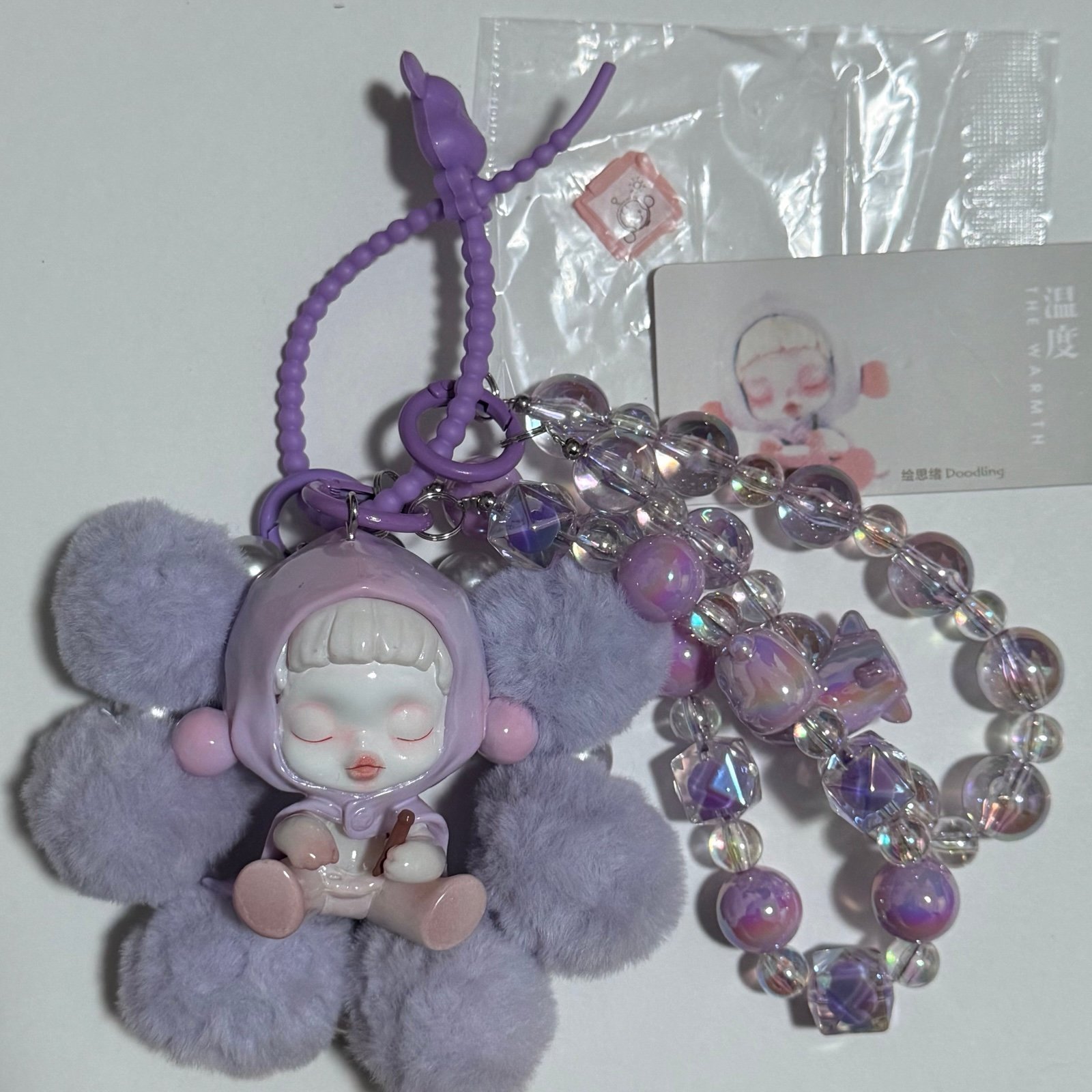 Popmart Skullpanda (The Warmth blind box) Doodling keychain phone charm strap