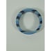 Vintage Laminated Lucite Shades of Blue Striped Solid Bangle Bracelet Estate