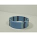 Vintage Laminated Lucite Shades of Blue Striped Solid Bangle Bracelet Estate