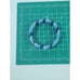 Vintage Laminated Lucite Shades of Blue Striped Solid Bangle Bracelet Estate