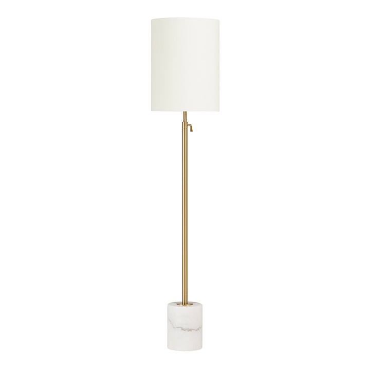 Quinn Marble And Brass Telescoping Floor Lamp