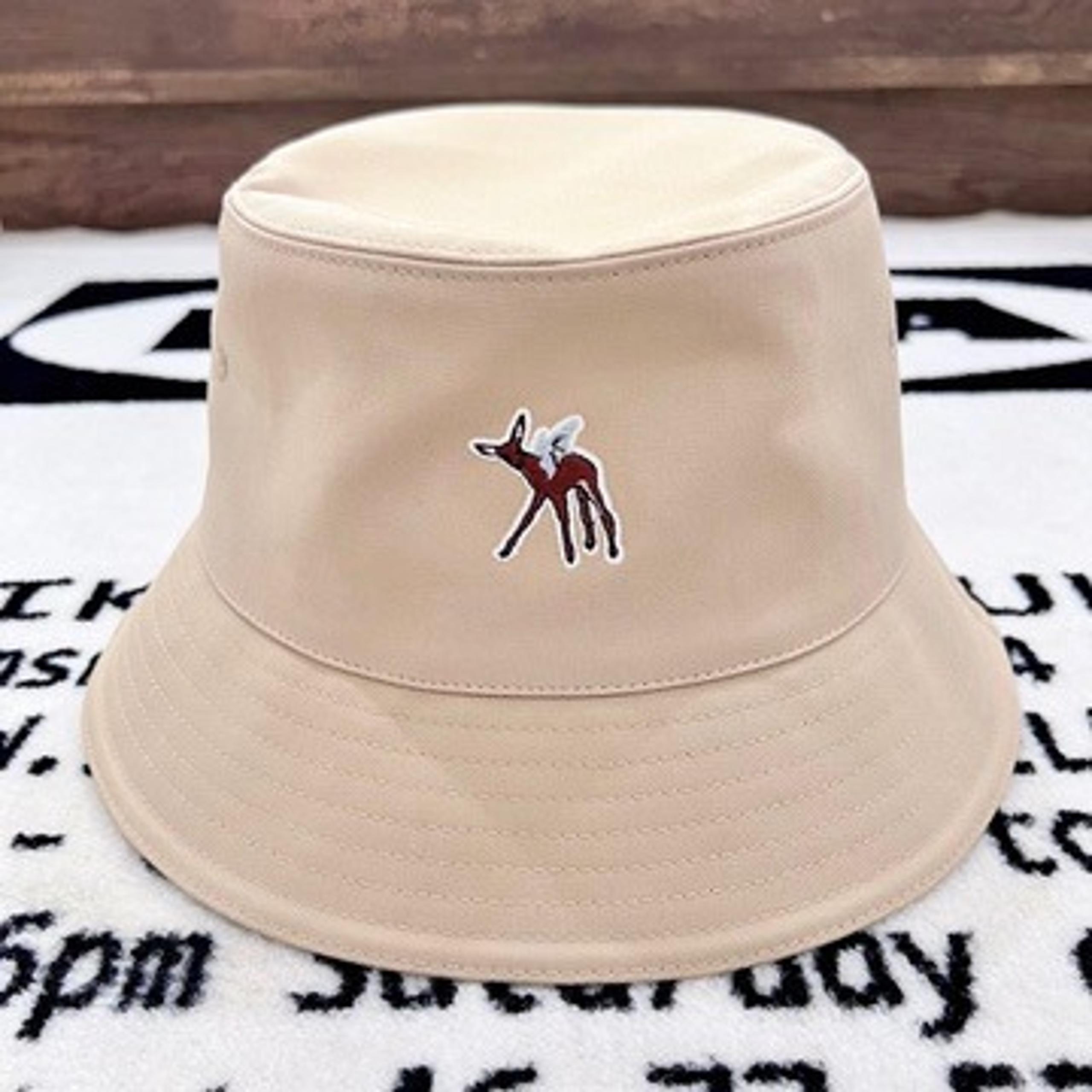 Burberry Bambi With Wings & 'I AM A UNICORN' Embroidered Logo Beige Bucket Hat