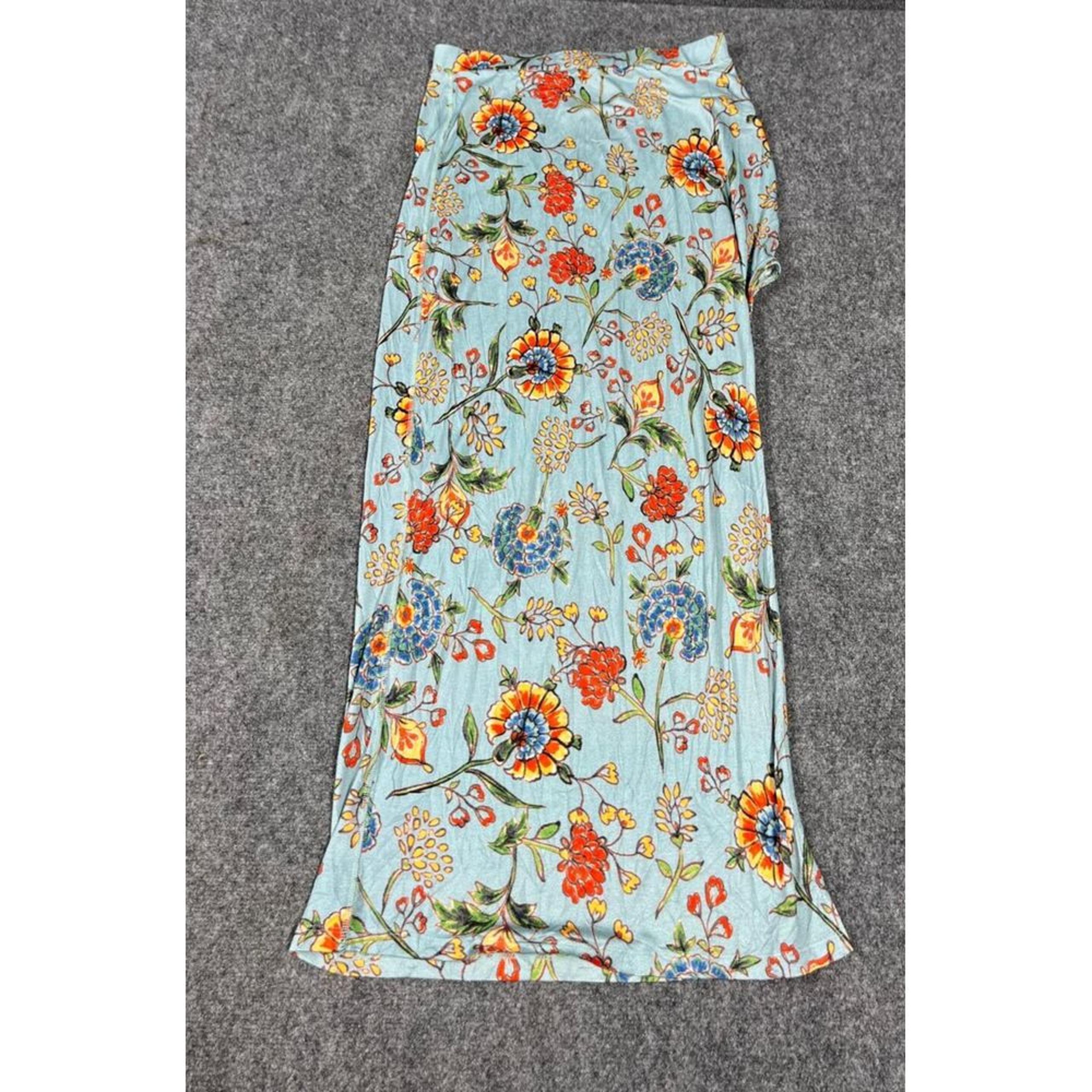 Free People Floral Printed Multi Color Women Maxi Skirt Size Medium
