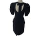 Mignon by Dorothy Farbo Vintage Cocktail Dress Size Small Open Back Bow Silk
