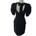 Mignon by Dorothy Farbo Vintage Cocktail Dress Size Small Open Back Bow Silk