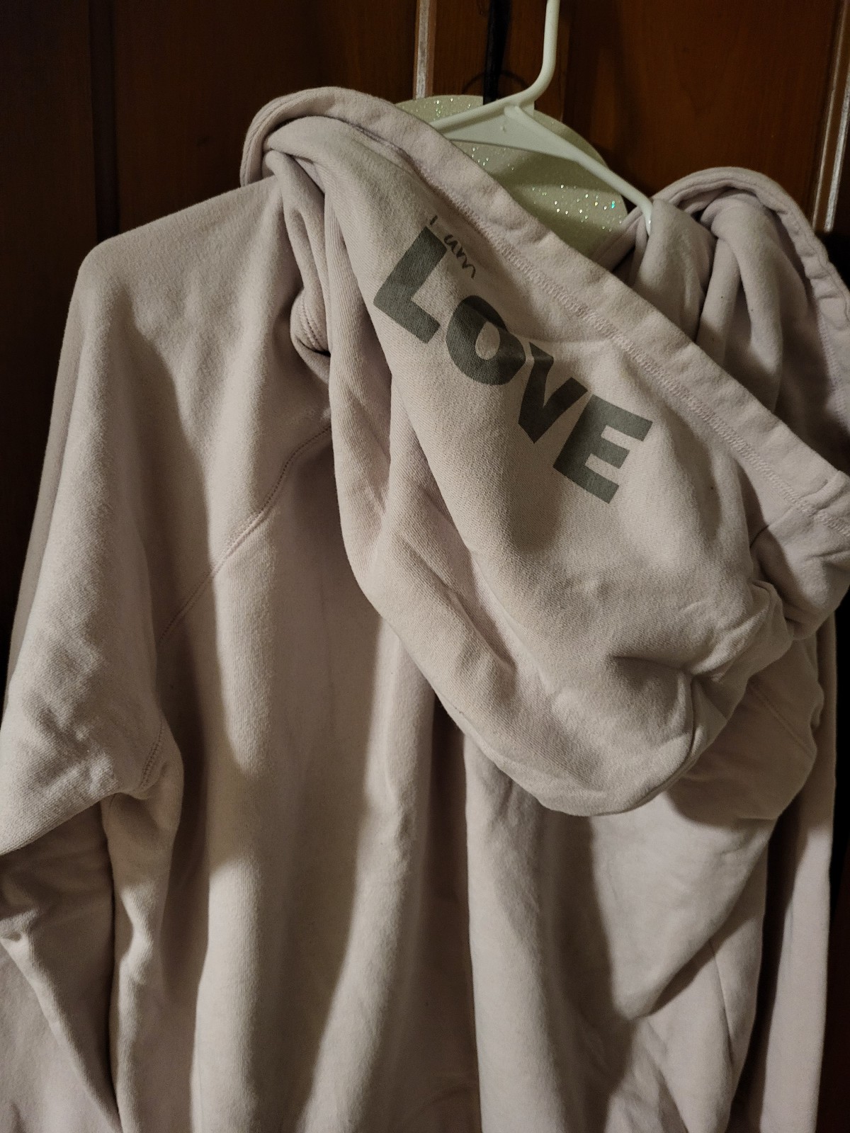 Peace love world hoodie size medium.