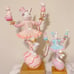 Jolie Fleur Set of 2 Easter Bunnies Balancing Teacups