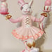 Jolie Fleur Set of 2 Easter Bunnies Balancing Teacups