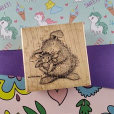 RARE Happy Hopppers 2006 Ellen Jareckie Itty Bit & Hop-It Wooden Block/Rubber St