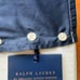 NWT Ralph Lauren RL Organic Sateen Border Standard Pillow Case Pair Polo Navy