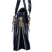 Ted Baker London Black Patent PVC Quilted Gold Logo Zip Buckle Agathis Bag Purse