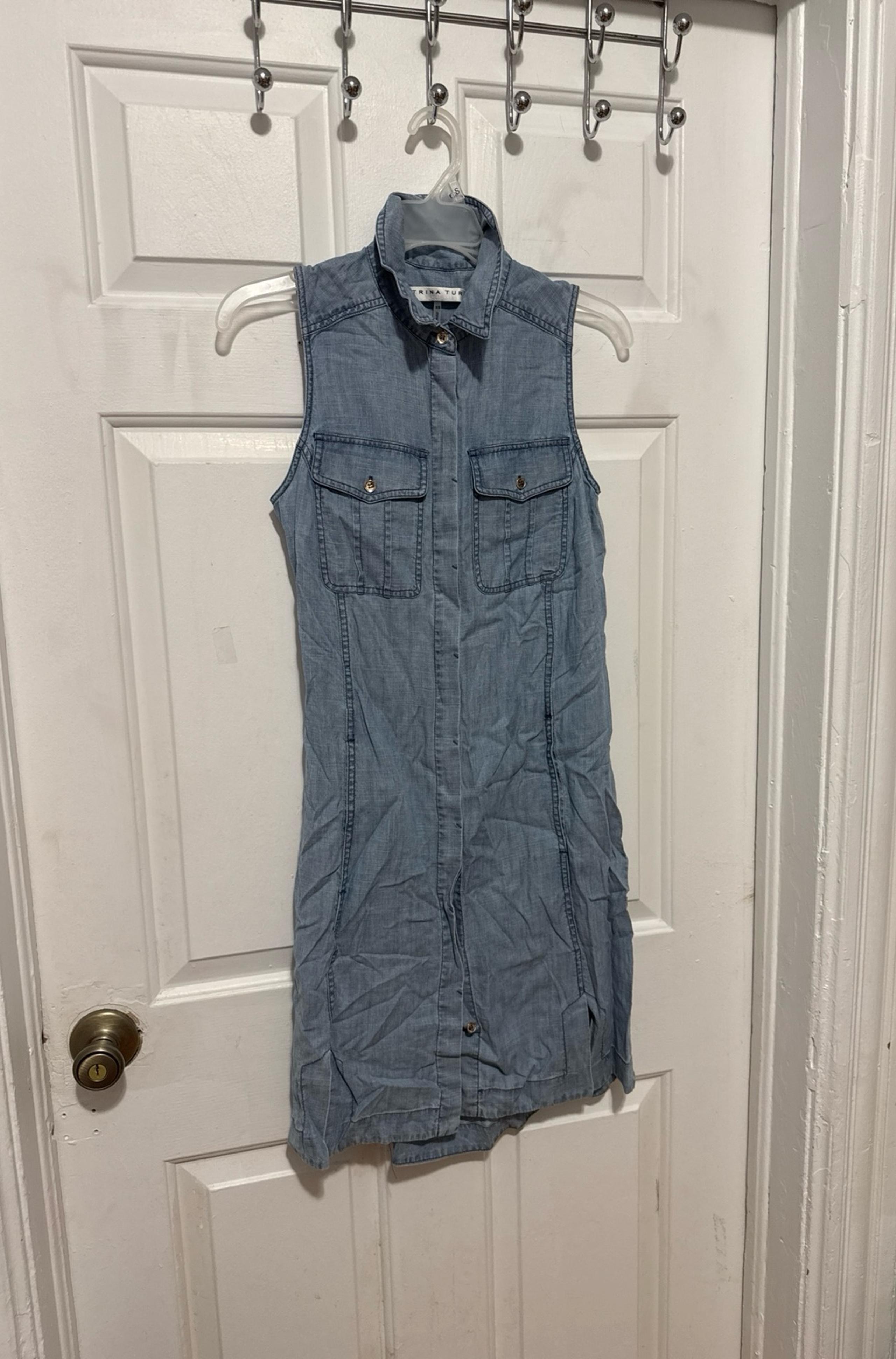 Button Denim Dress | XS