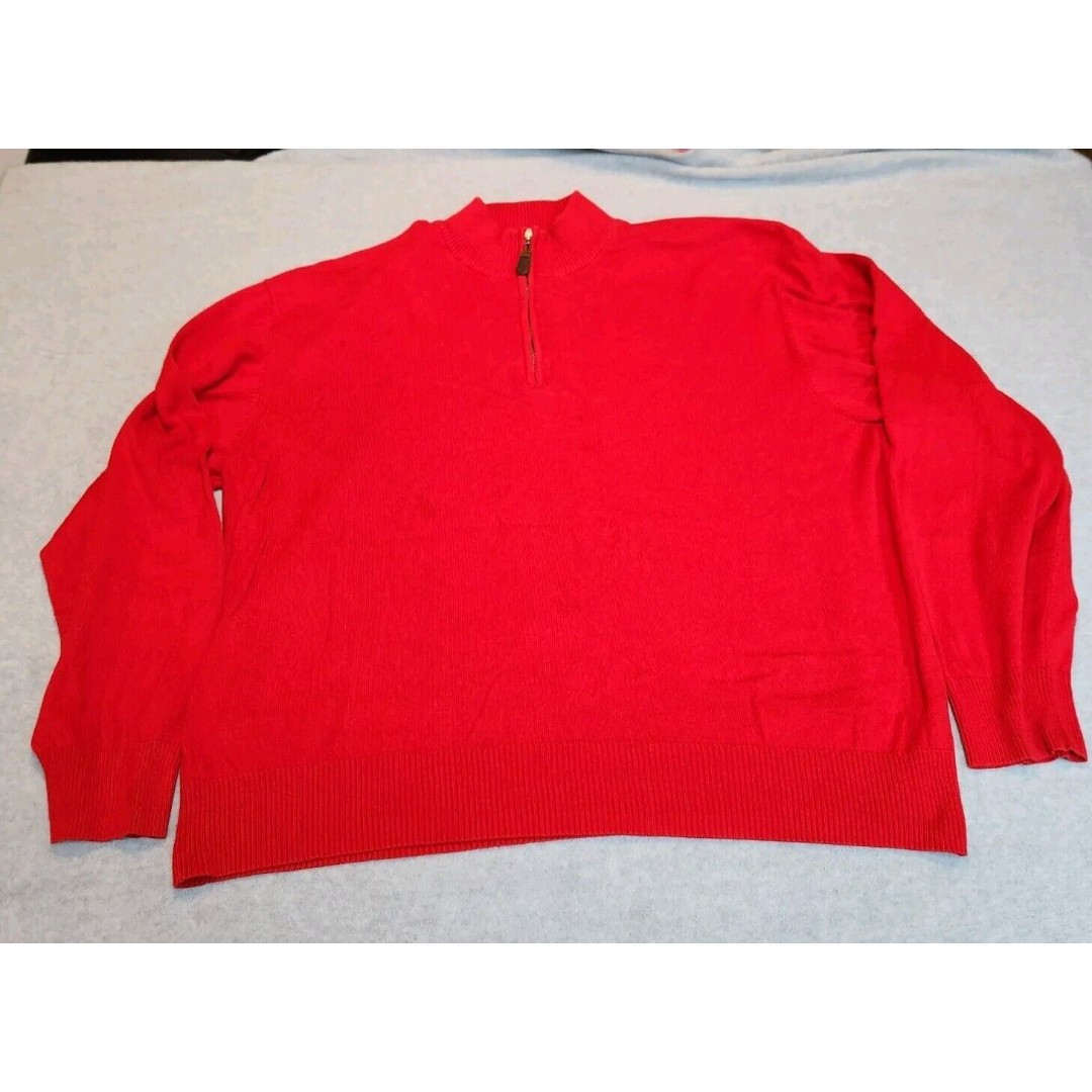 Orvis Sweater Adult XXL Red Outdoors Long Sleeve Zip Sweatshirt Mens