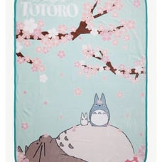 Studio Ghibli My Neighbor Totoro Cherry Blossom Throw Blanket