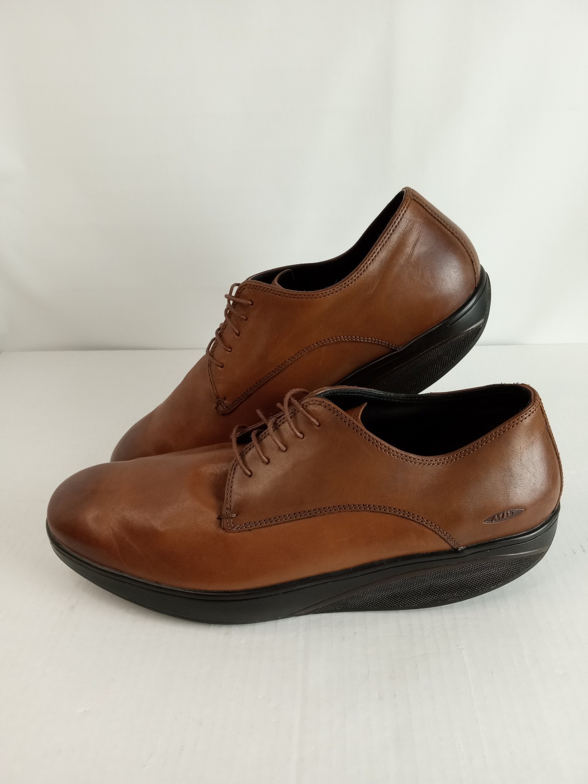 MBT BROWN LEATHER COMFORT TONING WALKING DRESS SHOES (11-11.5)