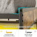 Full Bed Frame with Storage Charging Station Headboard, Smart LED Light