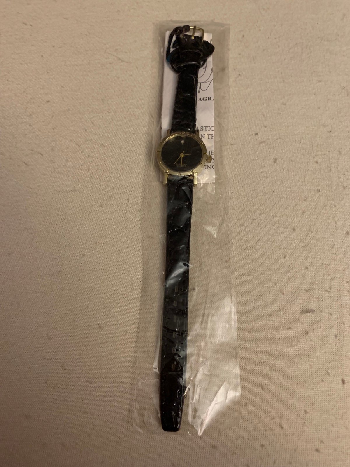 Genuine Leather Diamond Quartz Watch