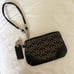 Coach jacquard black mini c wristlet/handbag