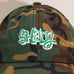 VTG Y2K Eminem Shady Baseball Hat Green Logo Camoflauge