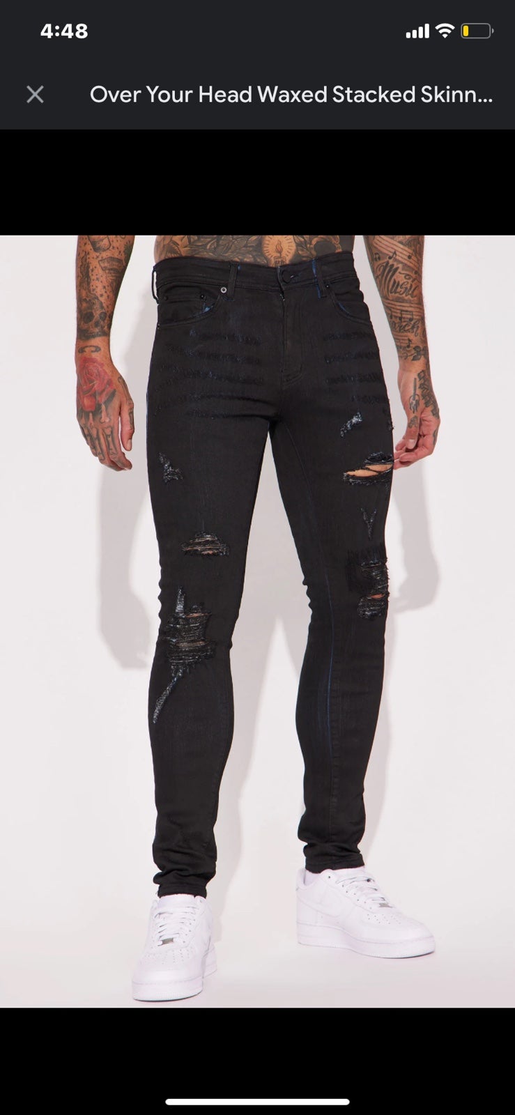 New men ’s fashion nova 4 pairs black skinny jeans size 30