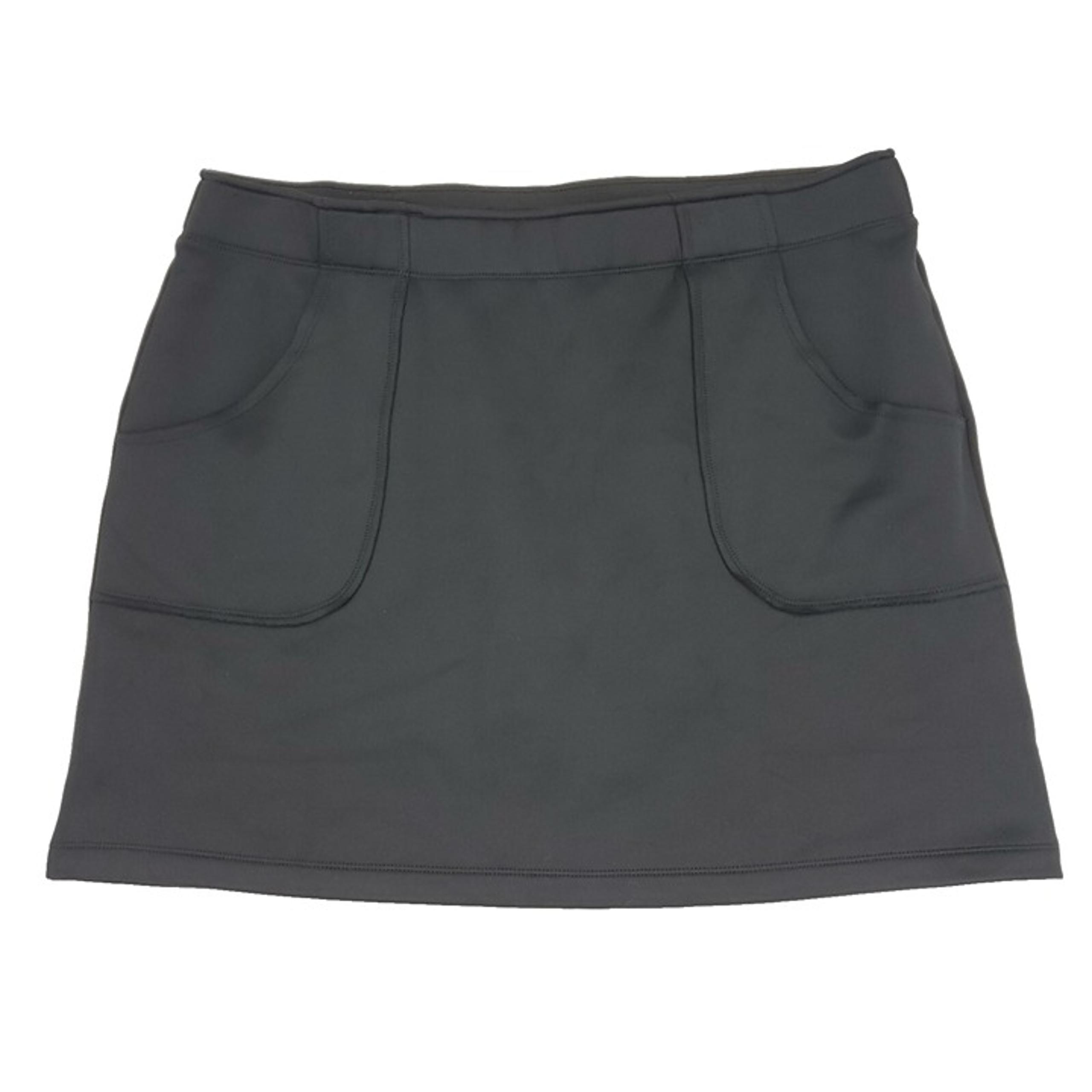 Athleta Mini Skirt Womens 1X Black Fleece Lined Stretch Pockets Elastic Waist