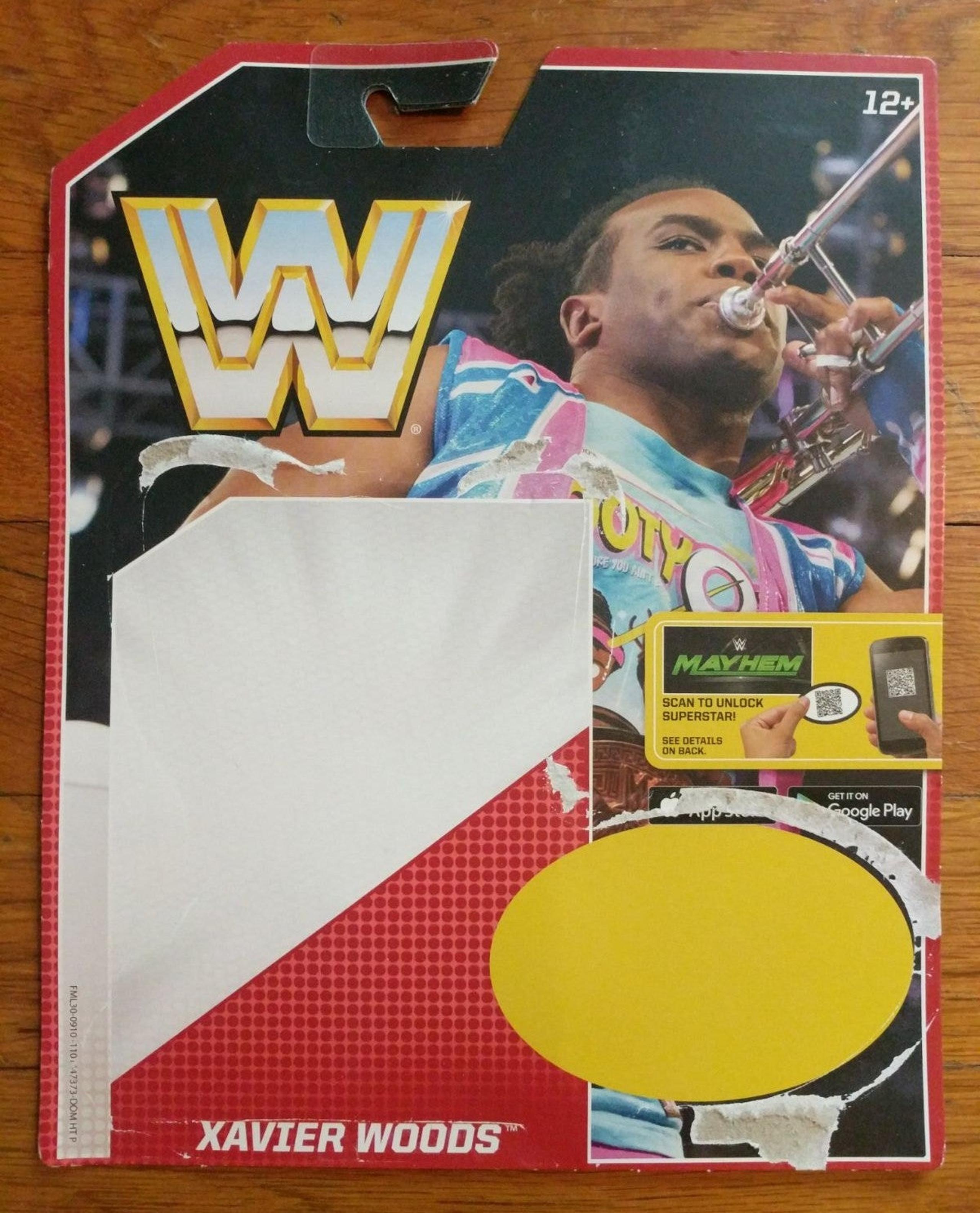 WWE Xavier Woods Figure Mattel Card Back