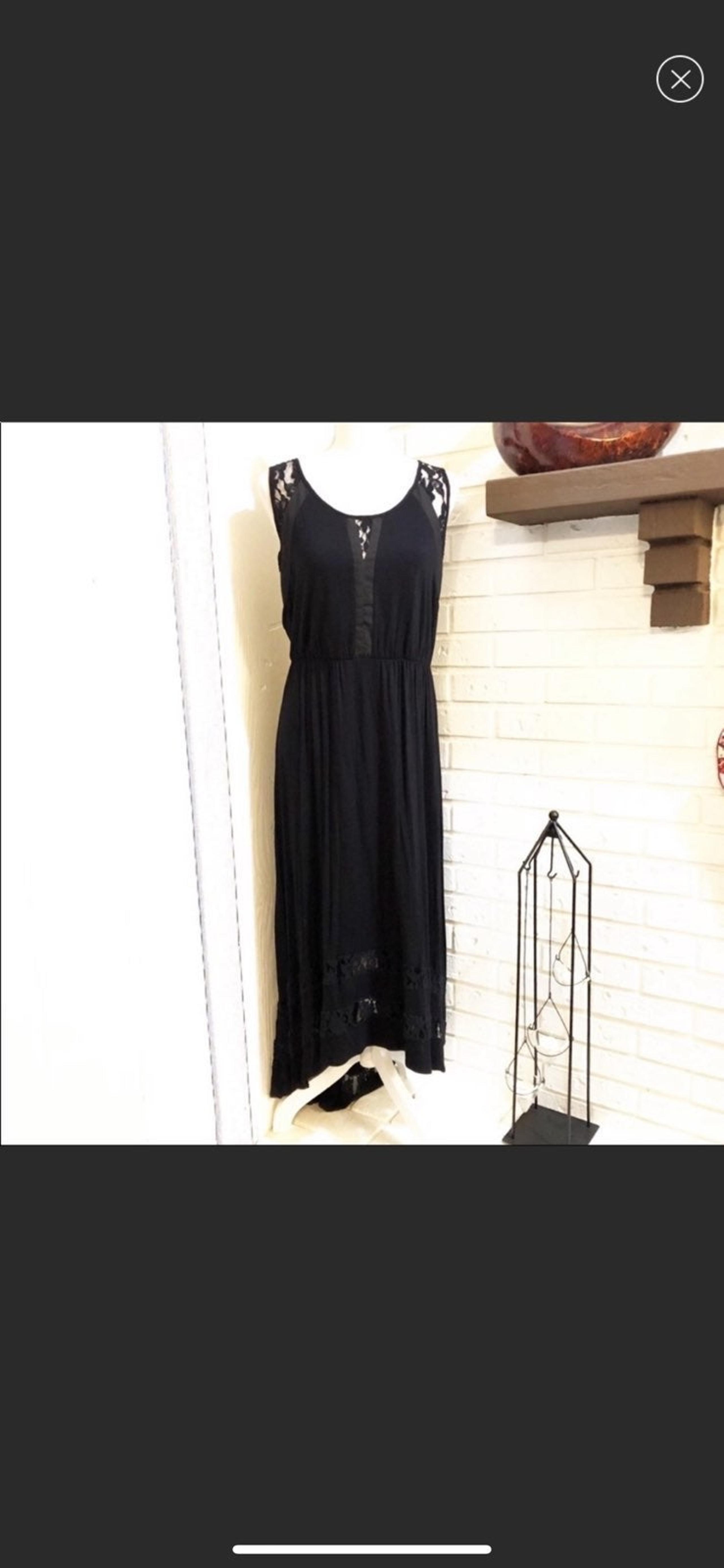 Ny Collection Lace Inset High Low Maxi D