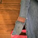 Fashion Distress Jean bag handmade