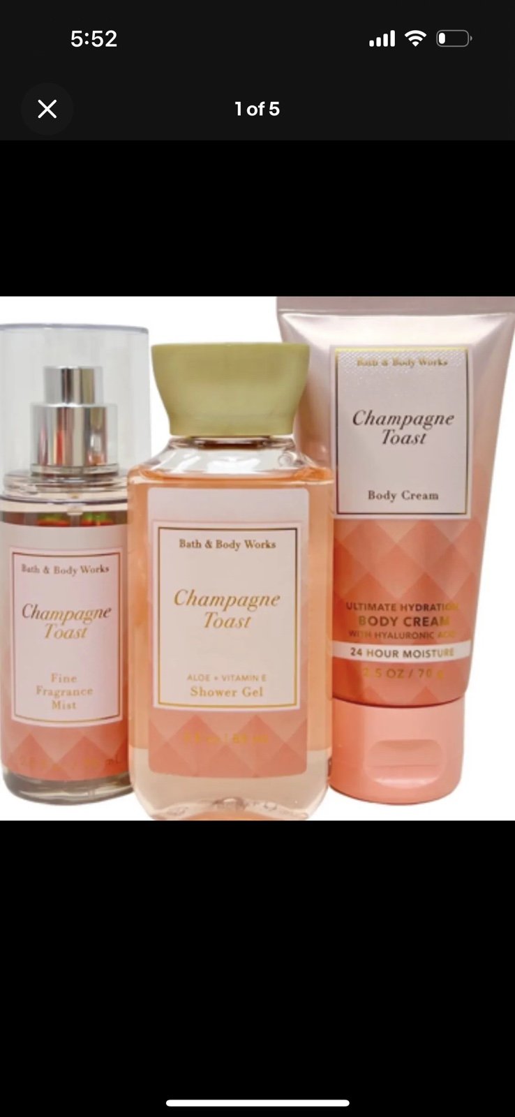 RARE! Bath & Body Works Champagne Toast Mini Gift SET UNTOUCHED! NEW WITH BOX