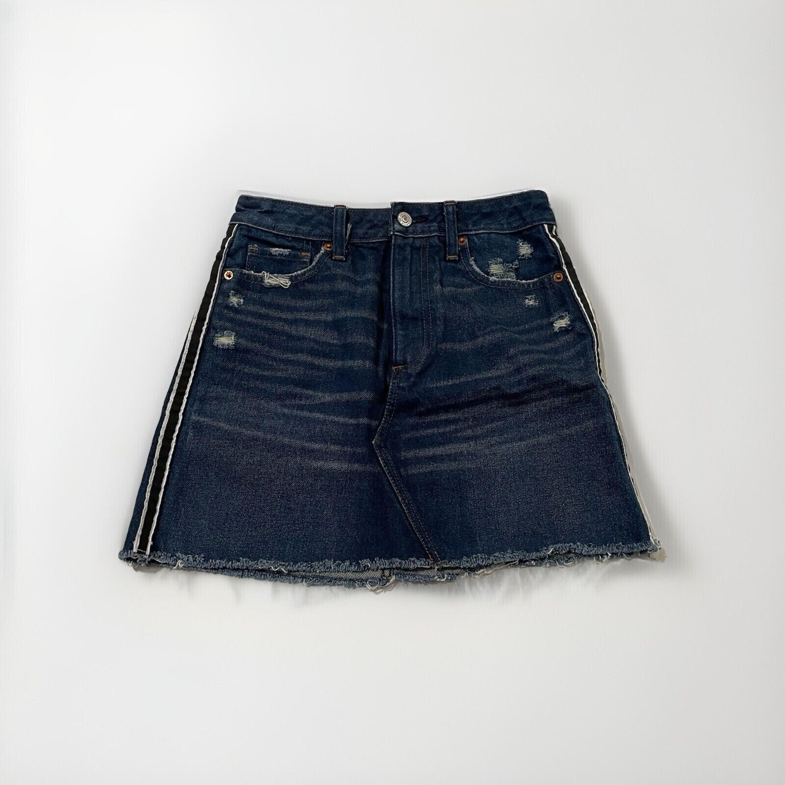 Abercrombie & Fitch Jean Skirt Size 25/0 Womens Blue Denim