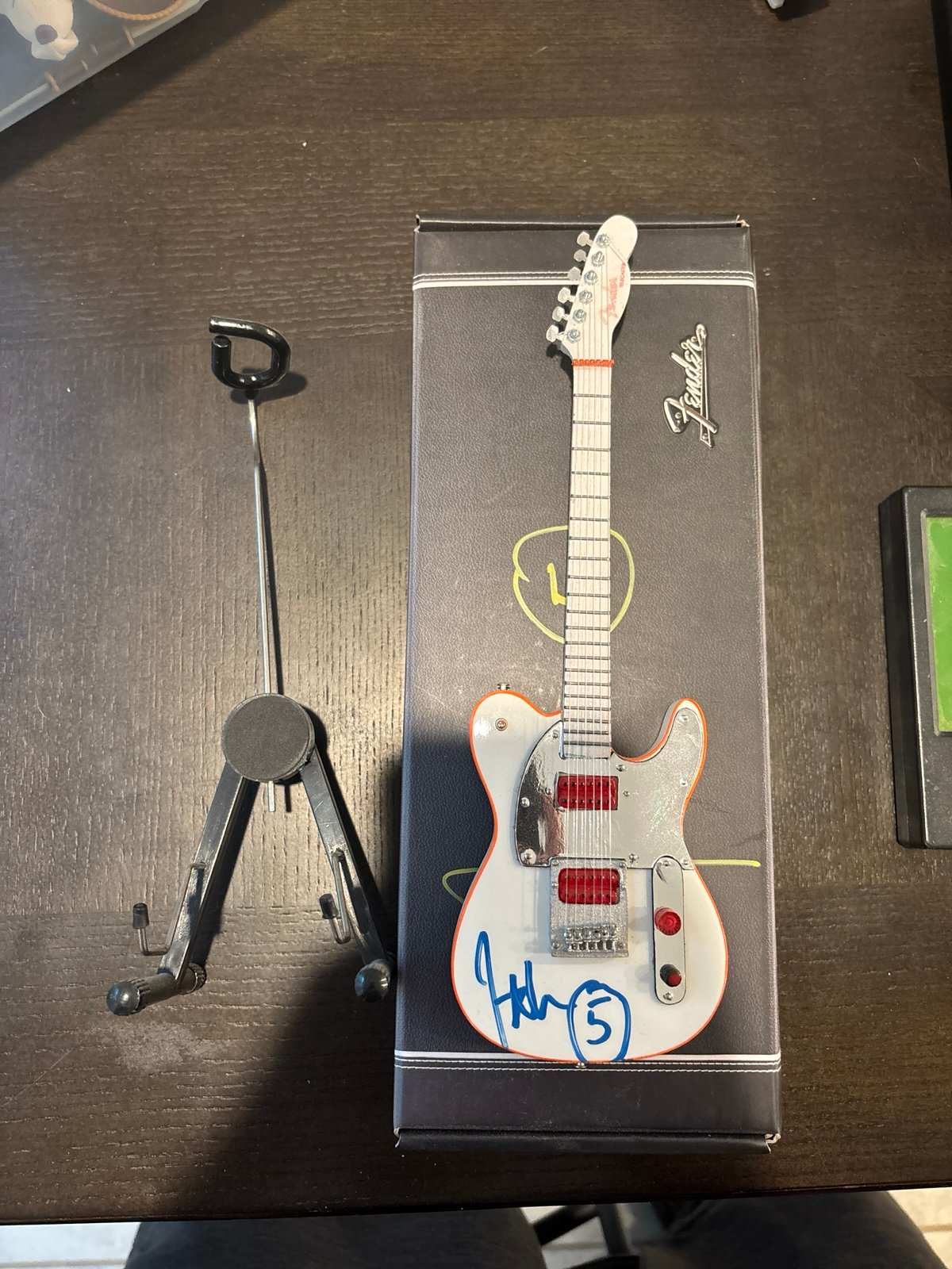 Mini White Telecaster Guitar Signed by John 5