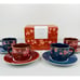 Williams Sonoma LUNAR Mixed Set of 4 TEACUPS and SAUCERS New in Box