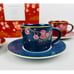 Williams Sonoma LUNAR Mixed Set of 4 TEACUPS and SAUCERS New in Box