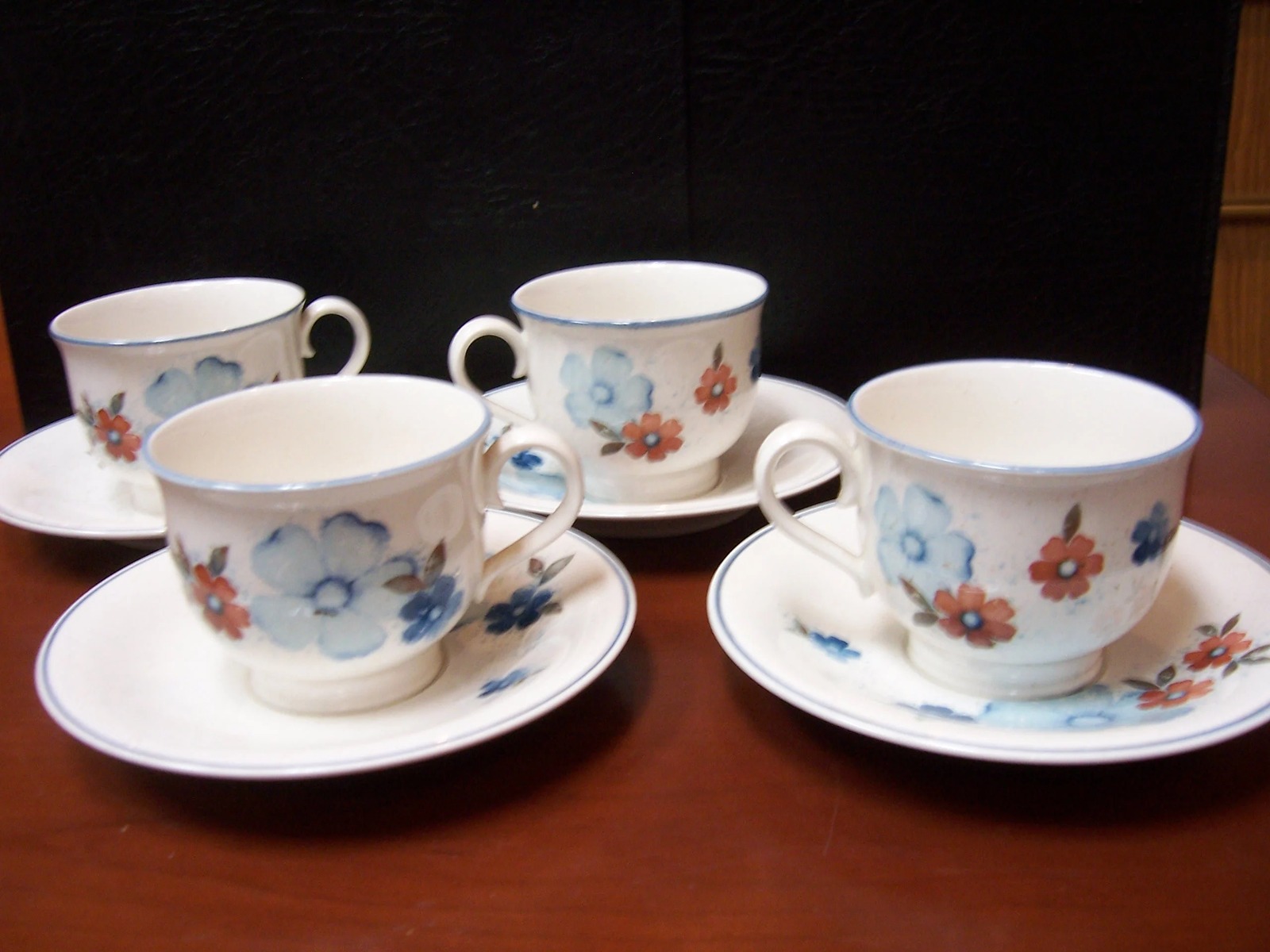 Footed Teacup & Saucer 4 Sets - Glimmer by NORITAKE