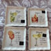 “CERAMICA CUORE” ITALY GIRLS NITE COCKTAIL APPETIZER-SIDE PLATES VHT SET 4 NEW