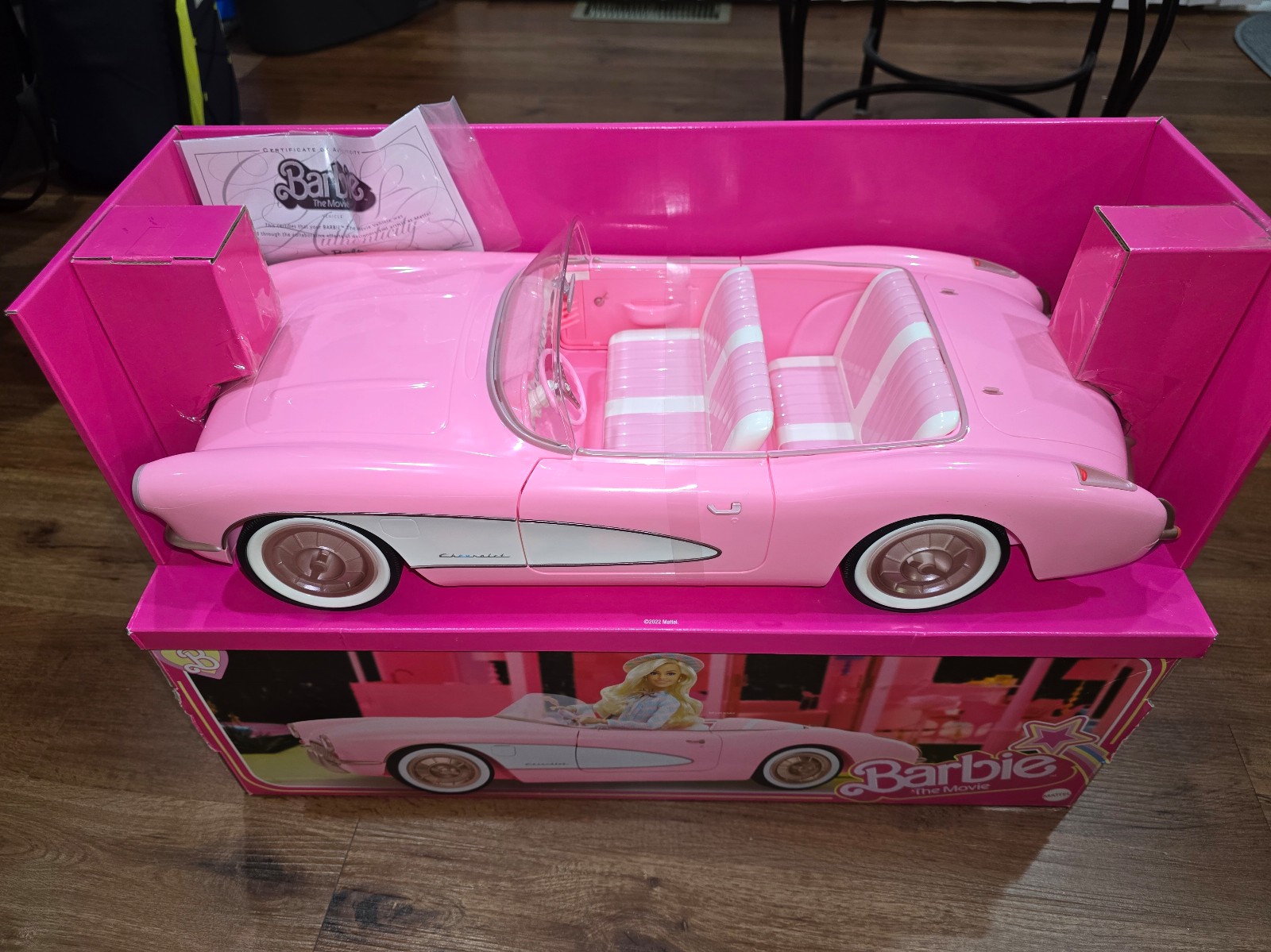 HTF RARE BARBIE THE MOVIE PINK CORVETTE CONVERTIBLE NEW OPEN BOX