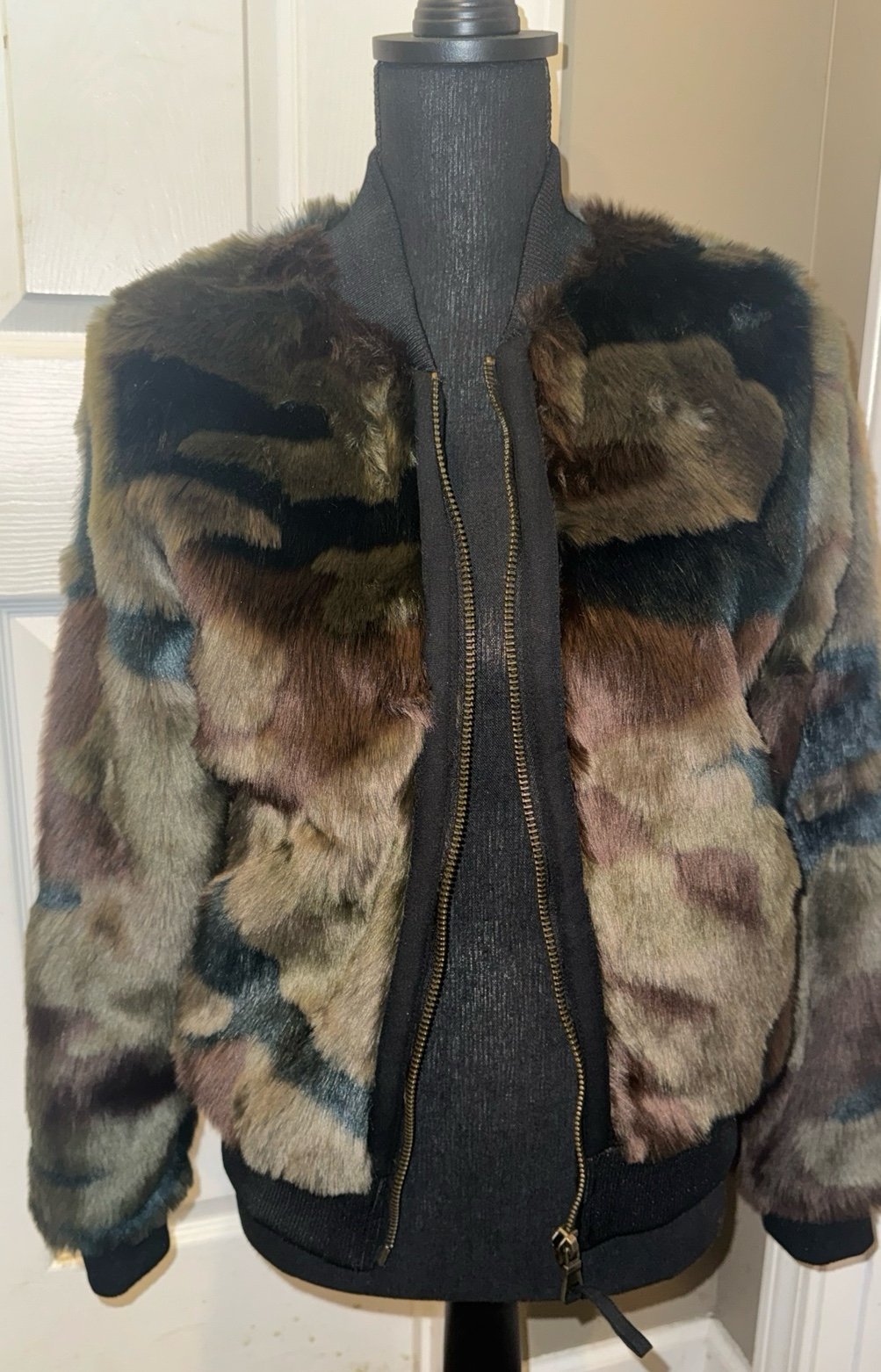 Marrakech Anthropologie Alyssa Camo Bomber Jacket Green/Brown Size XS