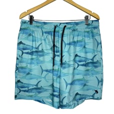 Salt Life Live Salty SLX-QD Volley Shorts Aqua Shark Men's Boardshort Large