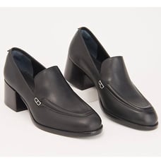 Bernardo Studio Eryn Black Leather Block Heel Loafers Women’s Size 9M